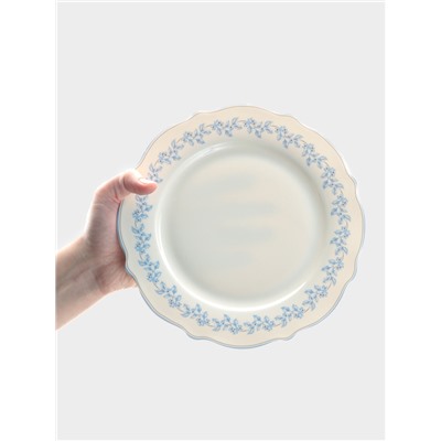 Тарелка WY Royal blue, d=20 см, фарфор, белая