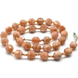 Бусы из Беломорита шарик с гранями 9мм, 46см, 40,1г