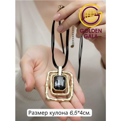 Кулон на кожаном шнурке "Женская грация" Арт КШ2130/08