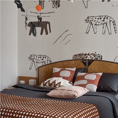 Покрывало из хлопка Polka dots карамельного цвета из коллекции Essential, 180х250 см