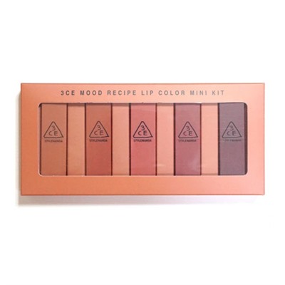 3CE MOOD RECIPE LIP COLOR Мини-набор губных матовых помад