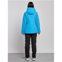 Горнолыжный костюм женский зимний синего цвета 03350S