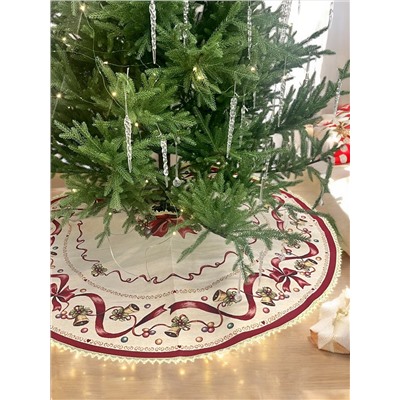 Красные бантики Юбка для елки д140 см тесьма 2415524