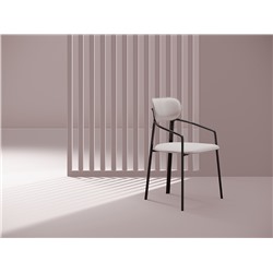 Стул Ror, Round, велюр, черный/розовый