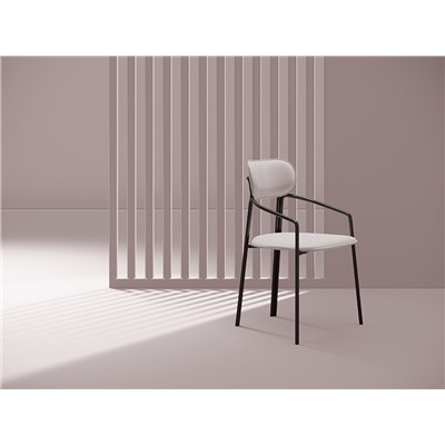 Стул Ror, Round, велюр, черный/розовый