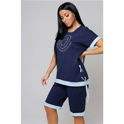 Женский костюм с бермудами 2150 / Синий