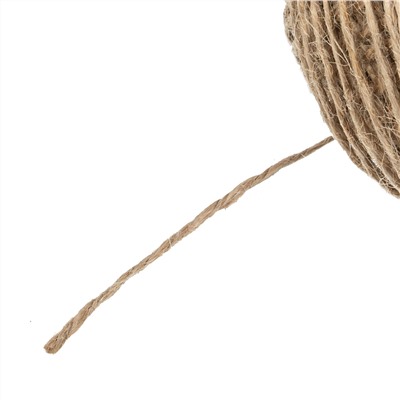 Шпагат джутовый, 1 мм, L 140 м, 2-ниточный, Сибртех