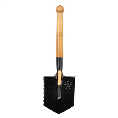 Лопата саперная, 150х180х510 мм, деревянный черенок, с зубьями, Сибртех