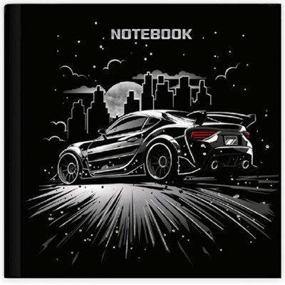 Блокнот 105х105 мм 48л "Notebook. НОЧНОЙ ГОНЩИК" 67801 Феникс