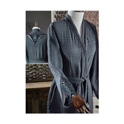 Халатик Женский (XL) Lavida Antrasit Bayan Sabahlık Xlarge - EcoCotton