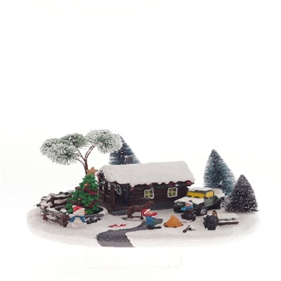 GAEM Фигурка декоративная "Рождество" (4 мелодии, подсвет, движ, 3xAA н/п, +USB), L31 W19 H1