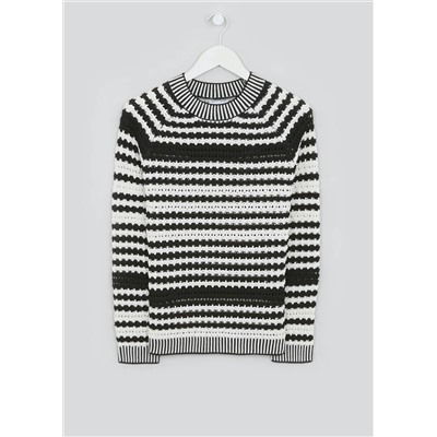 Papaya Petite Knitted Stripe Stitch Jumper