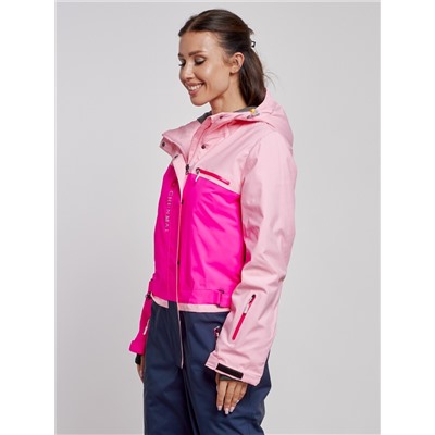 Горнолыжный комбинезон женский зимний розового цвета 2327R