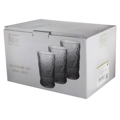 200-018 Набор из 6 стаканов 350мл в под.уп.(х8)Стекло