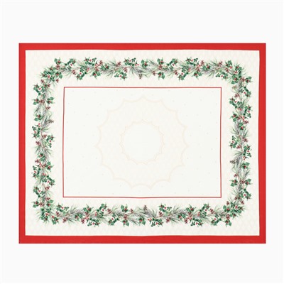 Скатерть новогодняя "Этель" Christmas wreath 150х110см +/-3см с ВГМО, 100%хл, саржа 190гр/м2