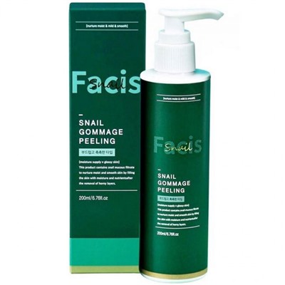 Jigott Гоммаж-пилинг для лица с муцином улитки / Facis Snail Gommage Peeling, 200 мл
