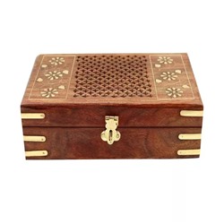Шкатулка, Jali Brass & Wooden Gift Box, произв. ZYNTIX