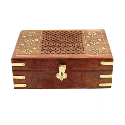 Шкатулка, Jali Brass & Wooden Gift Box, произв. ZYNTIX