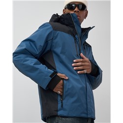 Горнолыжная куртка мужская зимняя синего цвета 7611S