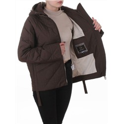 8061 BROWN Куртка стеганная демисезонная женская (100 гр. холлофайбер)