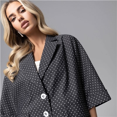 Жакет оверсайз, Джинсовый стиль (черный)