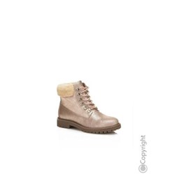 STIEFELETTE TAMARA AUS LEDER, Gr. 39, Цвет beige, Бренд GUESS