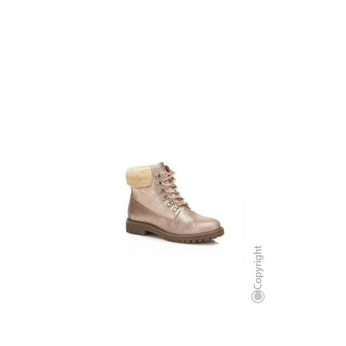 STIEFELETTE TAMARA AUS LEDER, Gr. 39, Цвет beige, Бренд GUESS