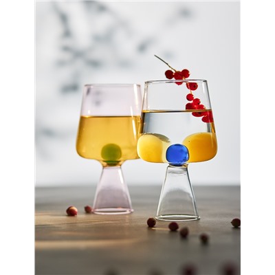 Набор бокалов для вина Orb, 400 мл, розовый/зеленый, 2 шт.