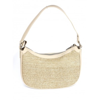 Сумка женская иск/кожа+текстиль DJ-СМ 7433-OATMEAL BEIGE,  1отд,  плечевой ремень,  бежевый 263870