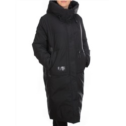 2236 BLACK Пальто женское зимнее AKIDSEFRS (200 гр. холлофайбера)