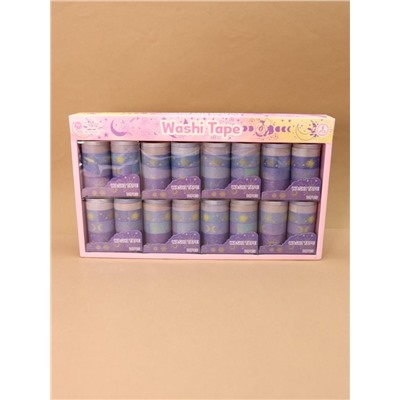 Набор декоративного скотча 10 шт. "Night magic", blue, шоу-бокс 8 шт.