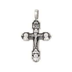 Крест из серебра литье частичное чернение