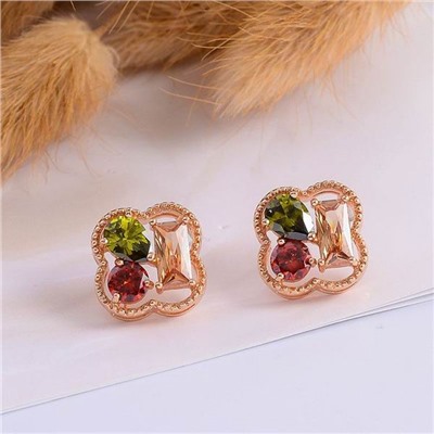 1G0031 Серьги с позолотой, 18х8мм