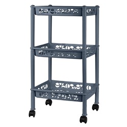 Этажерка Keeplex Light на колесиках трехсекционная малая прямоугольная 37×29×69 см KL282612026 космический серый