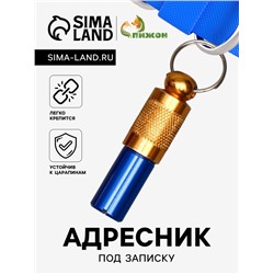 Адресник-капсула под записку, 0,8 х 3,3 см (фасовка 6 шт), микс цветов