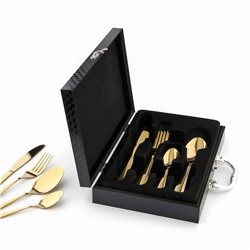 УЦЕНКА Столовые приборы из нержавеющей стали, 12 предметов, золотой