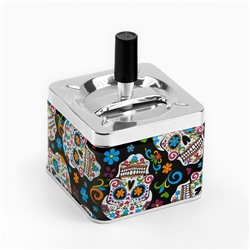 Пепельница для дома бездымная «Череп», для сигарет и стиков, 8.5×12 см