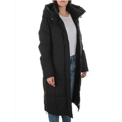 22361 BLACK Пальто зимнее женское облегченное (150 гр. холлофайбера)