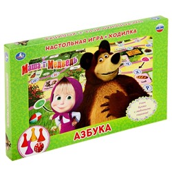Настольная игра-ходилка «Mашa и медвeдь, Азбука»