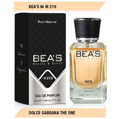 Beas M219 Dolce & Gabbana The One Men edp 50 ml, Парфюм мужской Beas M219 создан по мотивам аромата Dolce & Gabbana The One