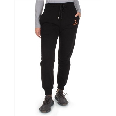 Q-02 BLACK Брюки спортивные женские (85% хлопок, 15% полиэстер)