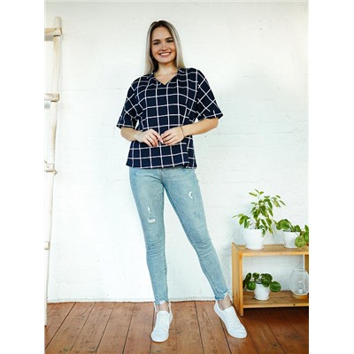 Блузка Бродери чернила ИвК