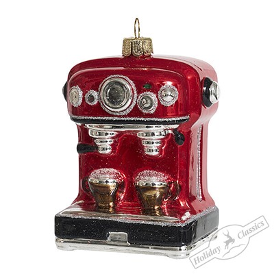 Кофемашина красная (стекло) 7х5х9 см