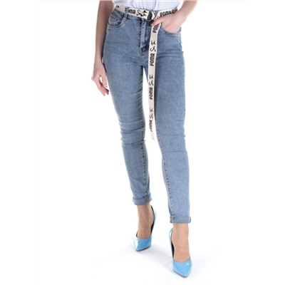D1053 BLUE Джинсы зауженные женские DENIM