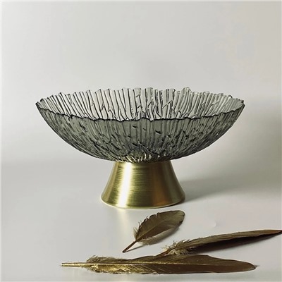 200-118 Фруктовница 28см на ножке в под.уп. (х6)Стекло