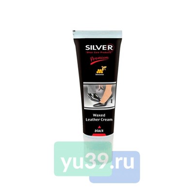 SILVER чёрный крем-краска для обуви, 75 мл.