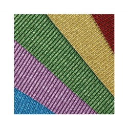 Картон цветной А4, ArtSpace, 5л., 5цв., металлизированный голографический, узор "Сердечки", в папке