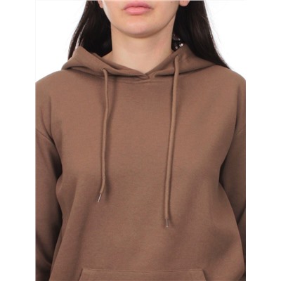 H108 BROWN Костюм спортивный женский (хлопок 90%, полиэстер 10%)