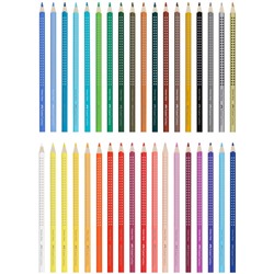 Карандаши цветные Faber-Castell "Grip", 36цв., трехгран., заточен., картон., европодвес