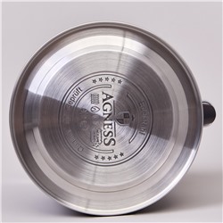 ЧАЙНИК AGNESS 3,0 Л СО СВИСТКОМ И СКЛАДЫВАЮЩЕЙСЯ РУЧКОЙ, ИНДУКЦИОННОЕ КАПСУЛЬНОЕ ДНО